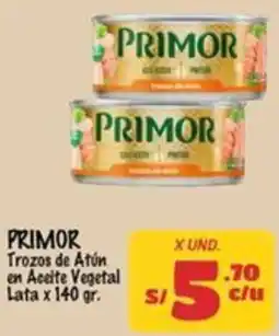 MaxiAhorro Primor trozos de atún en aceite vegetal lata oferta