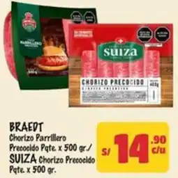MaxiAhorro Braedt chorizo parrillero precocido pqte. oferta