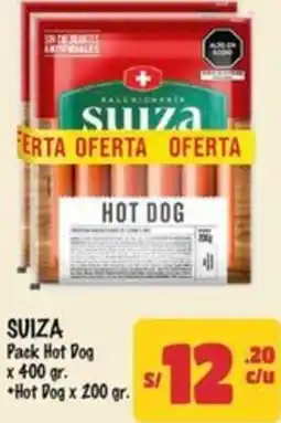 MaxiAhorro Suiza pack hot dog oferta