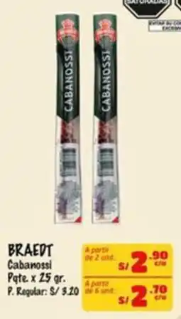 MaxiAhorro Braedt cabanossi pqte. oferta