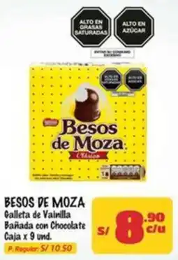 MaxiAhorro Besos de moza galleta de vainilla bañada con chocolate oferta