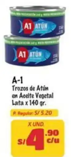 MaxiAhorro A-1 trozos de atún en aceite vegetal lata oferta