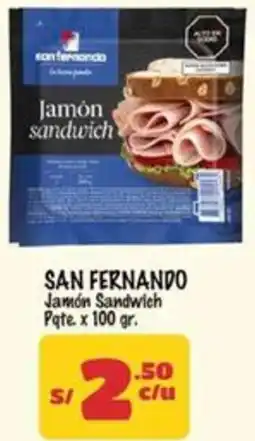 MaxiAhorro San fernando jamón sandwich pqte oferta