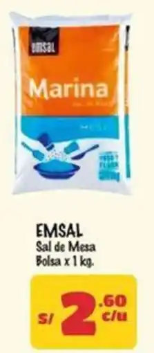 MaxiAhorro Emsal sal de mesa bolsa oferta