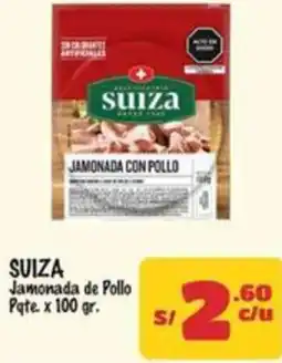 MaxiAhorro Suiza jamonada de pollo pqte. oferta
