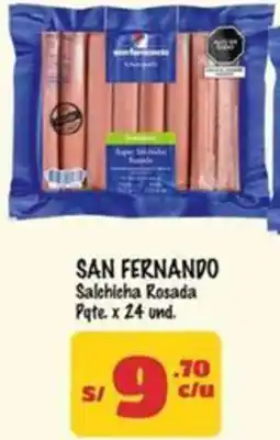 MaxiAhorro San fernando salchicha rosada pqte. oferta