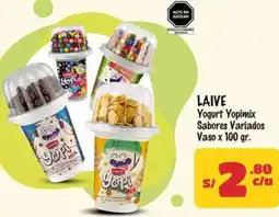 MaxiAhorro Laive yogurt yopimix sabores variados vaso oferta