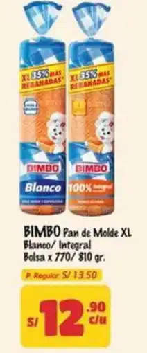 MaxiAhorro Bimbo pan de molde xl blanco/ integral bolsa oferta