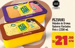 MaxiAhorro Peziduri helados de crema sabores variados pote oferta