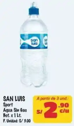 MaxiAhorro San luis sport agua sin gas bot. oferta