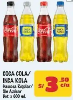 MaxiAhorro Coca cola/ inca kola gaseosa regular/ sin azúcar bot oferta