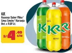 MaxiAhorro Kr gaseosa sabor piña/ lima limón/ naranja bot. oferta