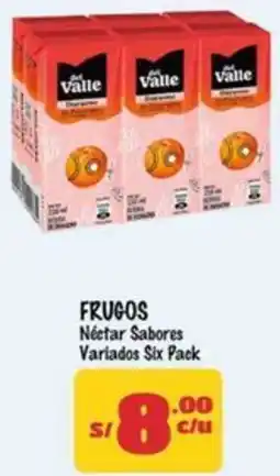 MaxiAhorro Frugos néctar sabores variados six pack oferta