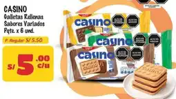 MaxiAhorro Casino galletas rellenas sabores variados pqte. oferta