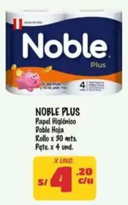 MaxiAhorro Noble plus papel higiénico doble hoja oferta