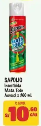 MaxiAhorro Sapolio insecticida mata todo aerosol oferta