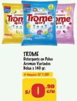 MaxiAhorro Trome detergente en polvo aromas variados bolsa oferta