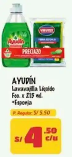 MaxiAhorro Ayudín lavavajilla líquido fco. oferta