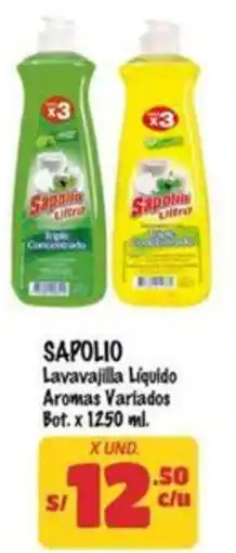 MaxiAhorro Sapolio lavavajilla líquido aromas variados bot. oferta