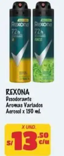 MaxiAhorro Rexona desodorante aromas variados aerosol oferta