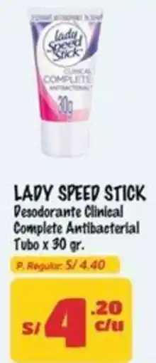 MaxiAhorro Lady speed stick desodorante clinical complete antibacterial tubo oferta