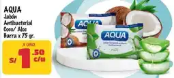 MaxiAhorro Aqua jabón antibacterial coco/ aloe barra oferta