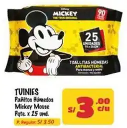 MaxiAhorro Tuinies pañitos húmedos mickey mouse oferta