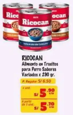 MaxiAhorro Ricocan alimento en trocitos para perro sabores variados oferta