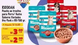 MaxiAhorro Ricocan pouche en trocitos para perro/ gatos sabores variados oferta