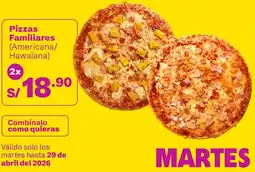 Tambo Pizzas familiares oferta