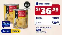 Makro Aro piña en rodajas oferta