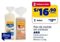 Makro Aro pan de molde sin corteza oferta