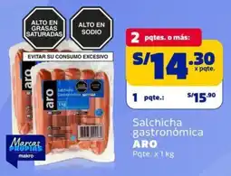 Makro Aro salchicha gastronómica oferta