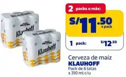 Makro Klauhoff cerveza de maíz oferta
