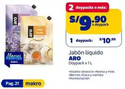 Makro Aro jabón líquido doypack oferta
