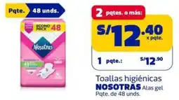 Makro Nosotras toallas higiénicas alas gel oferta