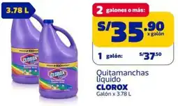 Makro Clorox quitamanchas liquido galón oferta