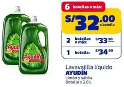 Makro Ayudín lavavajilla líquido limón y sábila oferta