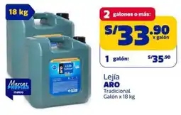 Makro Aro lejía tradicional galón oferta