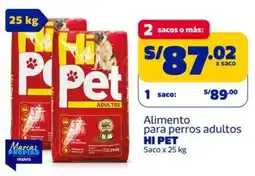 Makro Hi pet alimento para perros adultos saco oferta