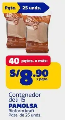 Makro Pamolsa contenedor deli 15 bioform kraft oferta