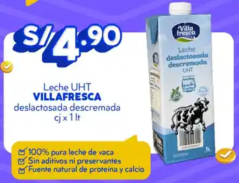 Villafresca leche uht deslactosada descremada cj