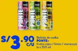 Mass Ponte bebida de vodka frutos rojos / limón / maracuyá la oferta