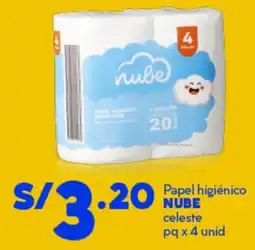 Mass Núbe papel higiénico celeste oferta