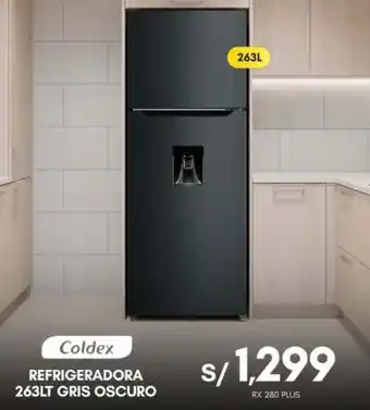Coldex refrigeradora gris oscuro