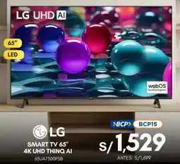 La Curacao Lg smart tv 65" oferta