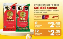 Vega Sol del cuzco chocolate para taza tradicional o canela y clavo tableta oferta