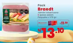 Vega Braedt pack jamón americano +queso edam paquete oferta