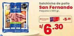Vega San fernando salchicha de pollo paquete oferta