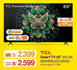 Metro Tcl smart tv 65" oferta